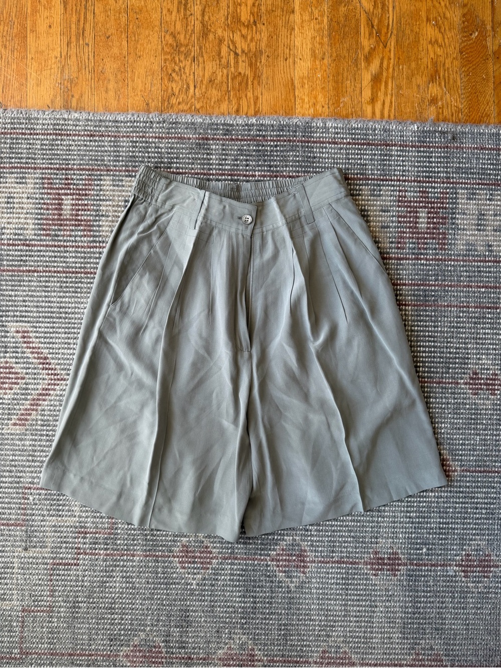 100% silk vintage shorts
